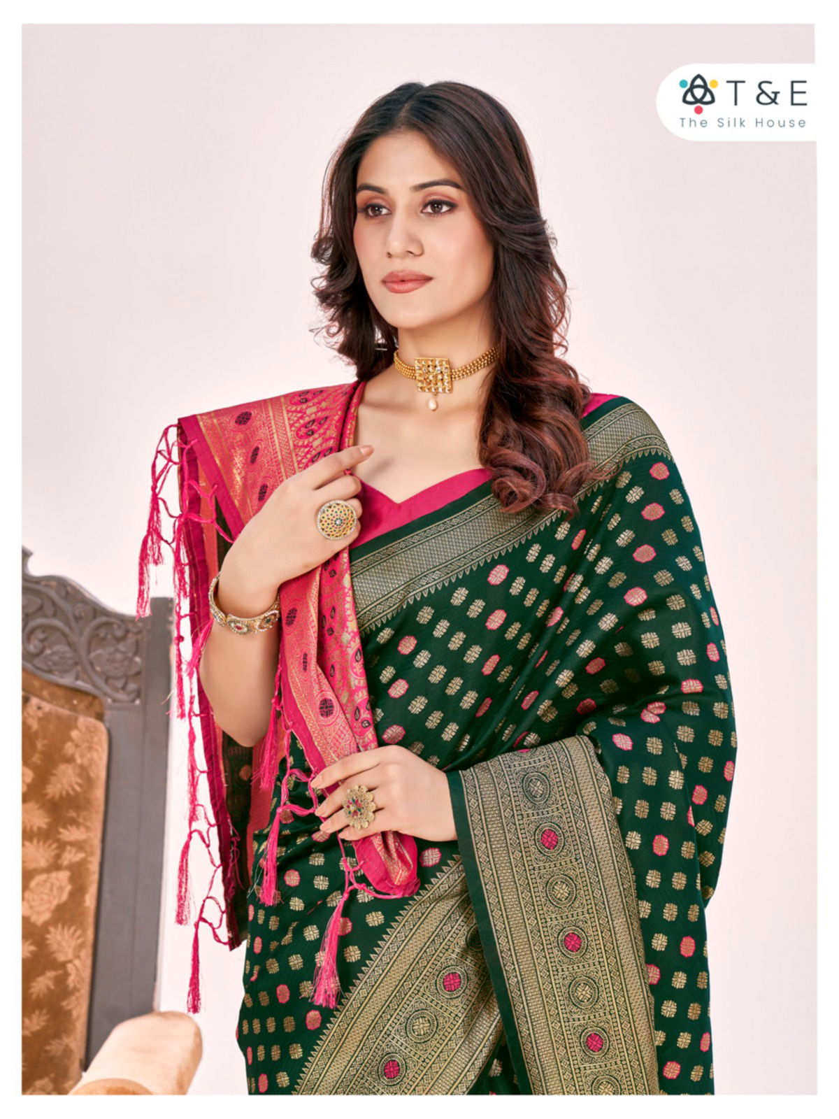 T And E Aagman Designer Silk Saree Catalog